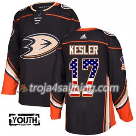 Anaheim Ducks tröja Ryan Kesler 17 Adidas 2017-2018 Svart USA Flag Fashion Authentic - NHL Tröjor Barn